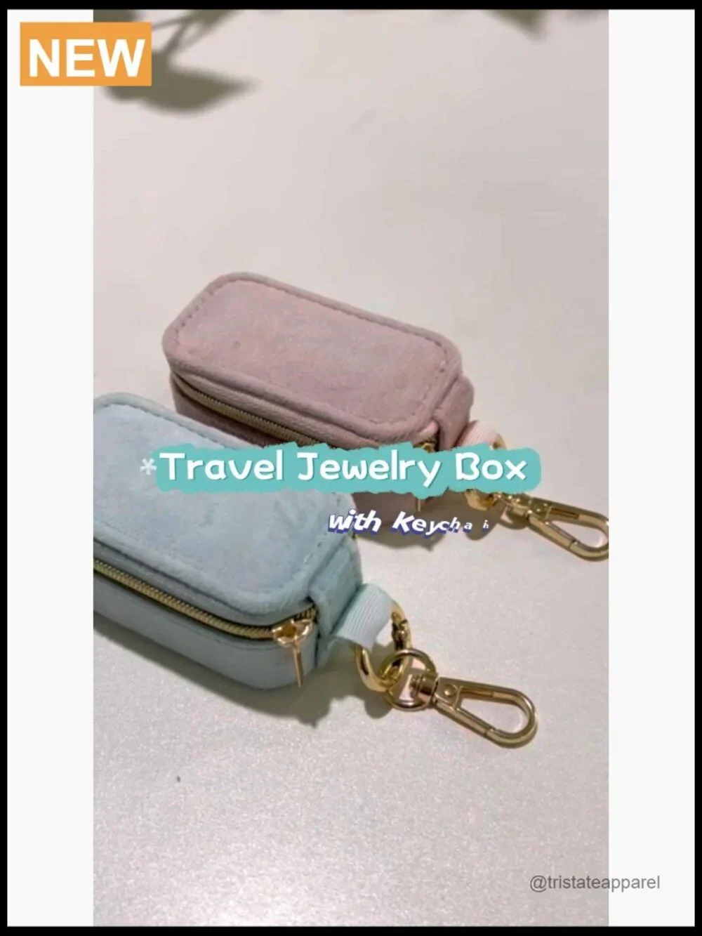 Mini Velvet Travel Jewelry Case - 2-in-1 Ring Holder Keychain for Women,